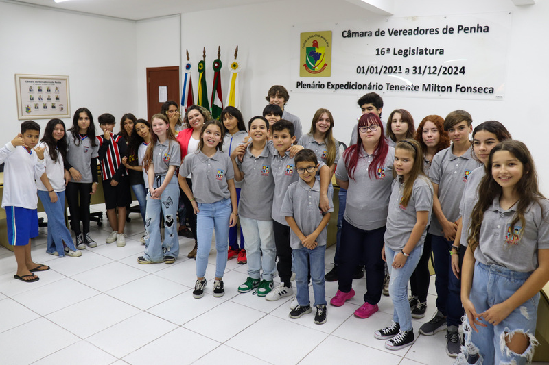 Vereadores mirins de Penha aprovam três moções Vereadores mirins de Penha aprovam três moções