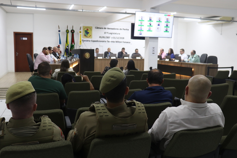 Câmara de Penha aprova proposições sobre cultura, saúde, segurança pública e inclusão social
