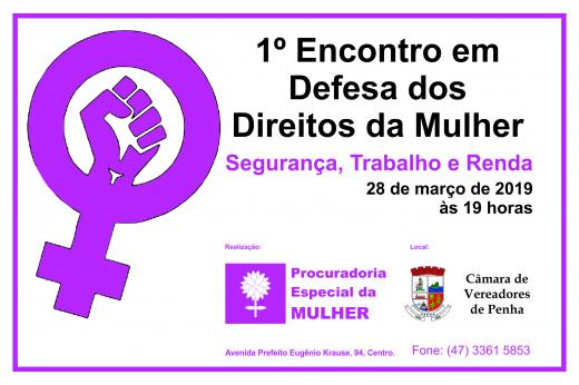 1º Encontro em Defesa dos Direitos da Mulher acontece nesta quinta (28)