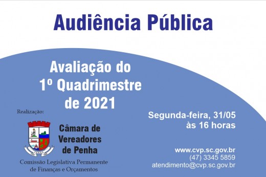 Comissão de Finanças e Orçamento realiza audiência pública na segunda (31)