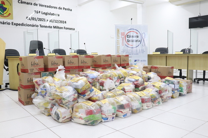 Campanha Câmara Solidária arrecada uma tonelada de alimentos