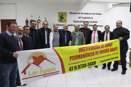 Câmara de Penha aprova repasse para Lar de Idosos