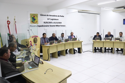 Câmara de Penha vota dois projetos na 37ª Reunião Ordinária