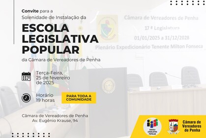 Câmara realiza solenidade de instalação da Escola Legislativa Popular