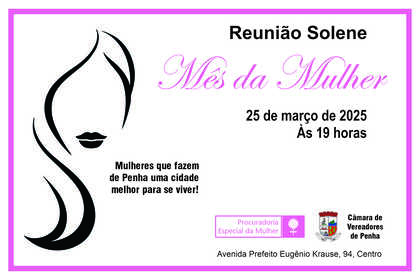 Câmara de Penha presta homenagem às mulheres em solenidade