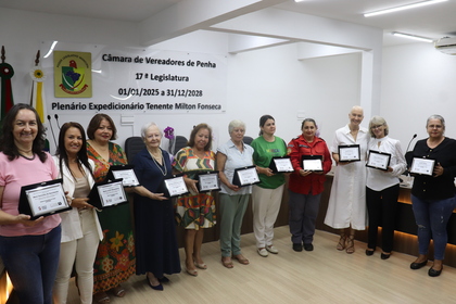  Mulheres penhenses são homenageadas pela Câmara de Vereadores